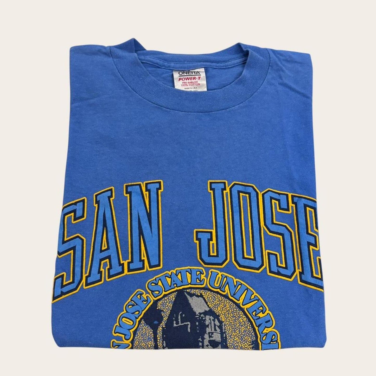 Vintage 90s USA San Jose State University California varsity graphic t-shirt