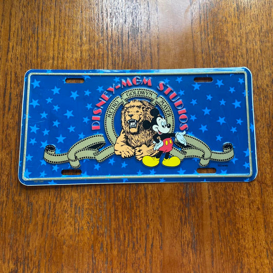 Vintage 90s USA Disney MGM Studios Mickey Mouse promotional American license plate