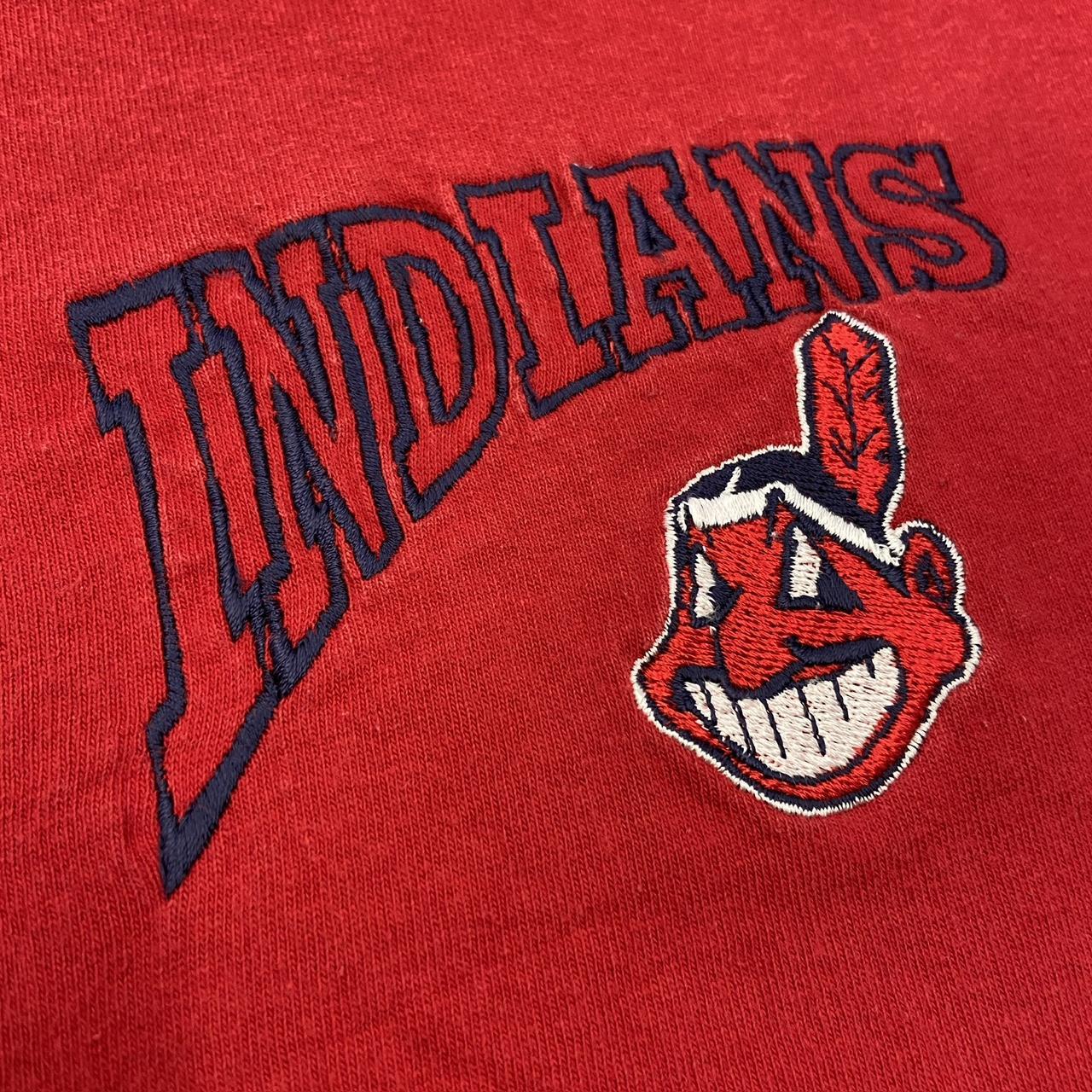 Vintage 90s USA Cleveland Indians MLB Major League Baseball embroidered promotional graphic t-shirt