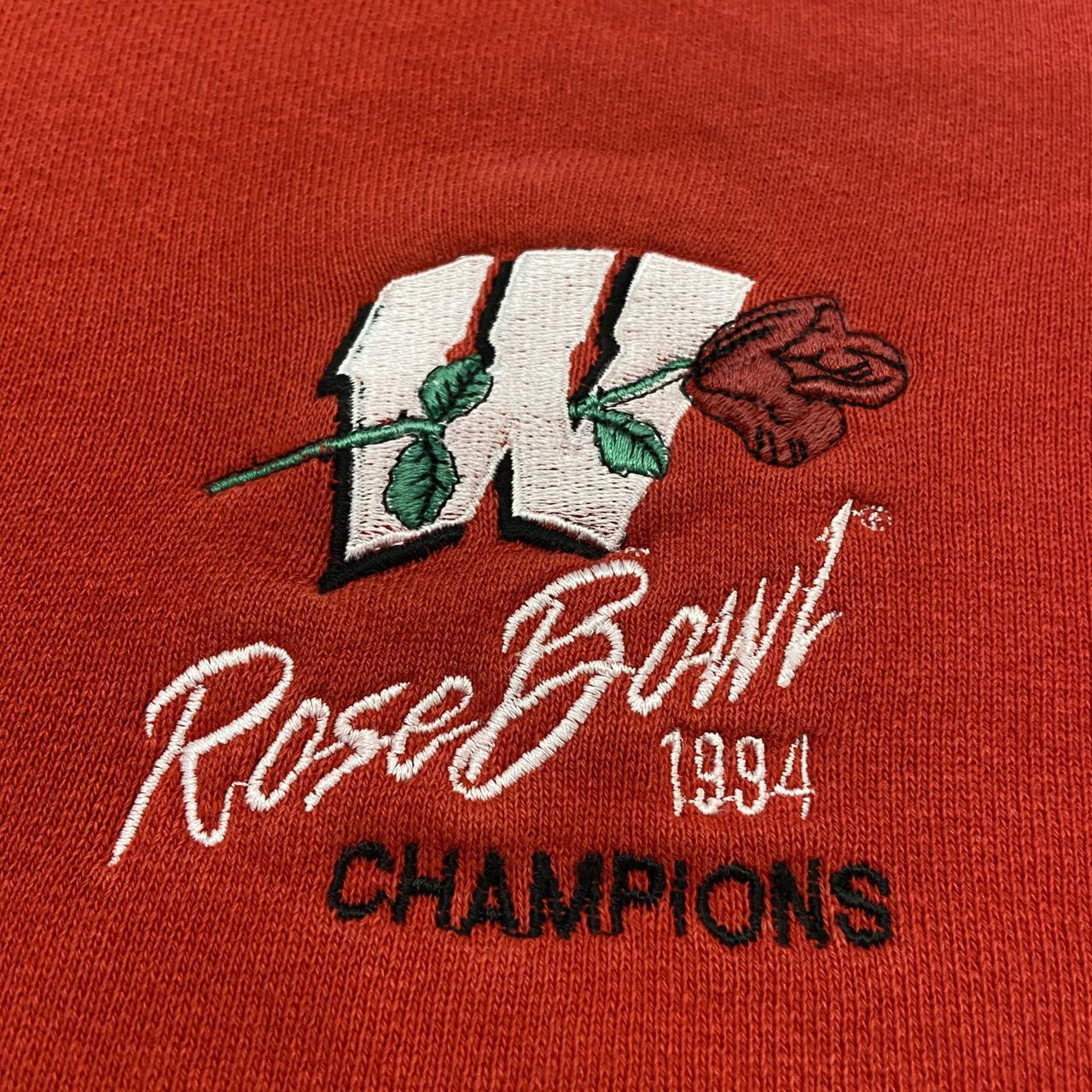 Vintage 90s USA Wisconsin American football rose bowl champions promotional graphic sweatshirt