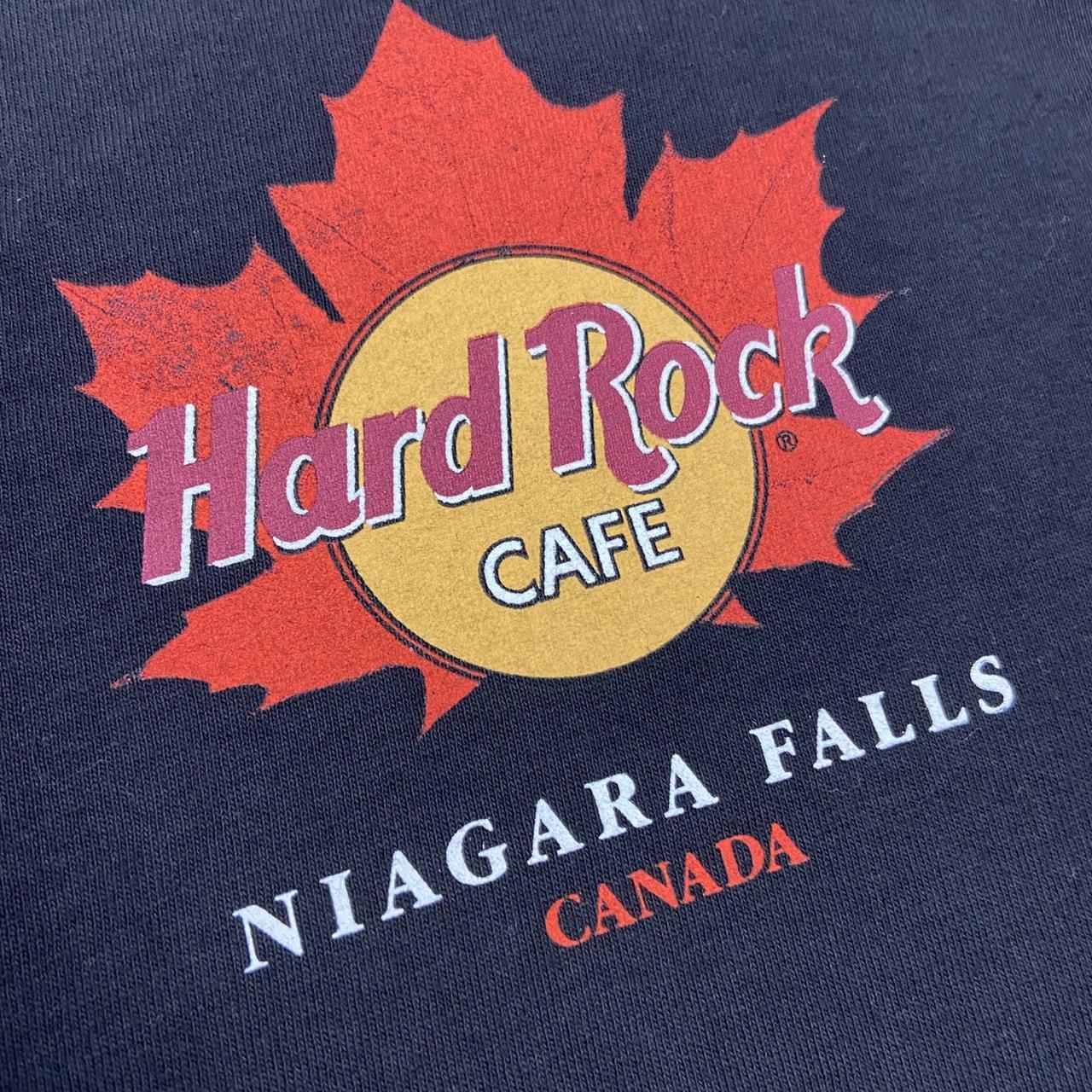 Vintage 90s Hard Rock Cafe Niagara Falls Toronto Canada graphic black t-shirt