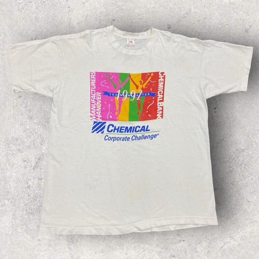 Vintage 90s USA chemical corporate challenge race promotional graphic t-shirt