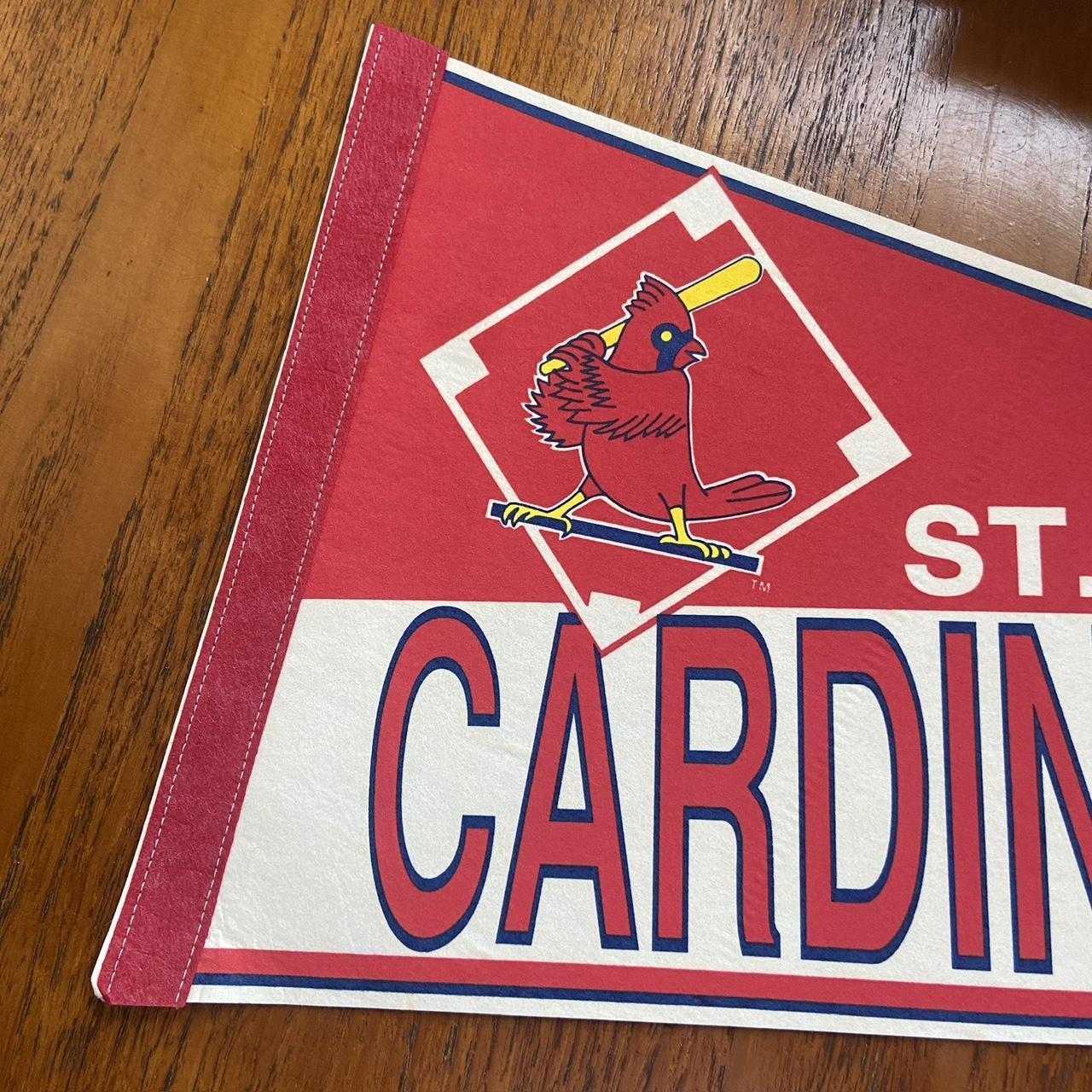 Vintage 90s USA St Louis Cardinals Major League Baseball mlb felt pennant