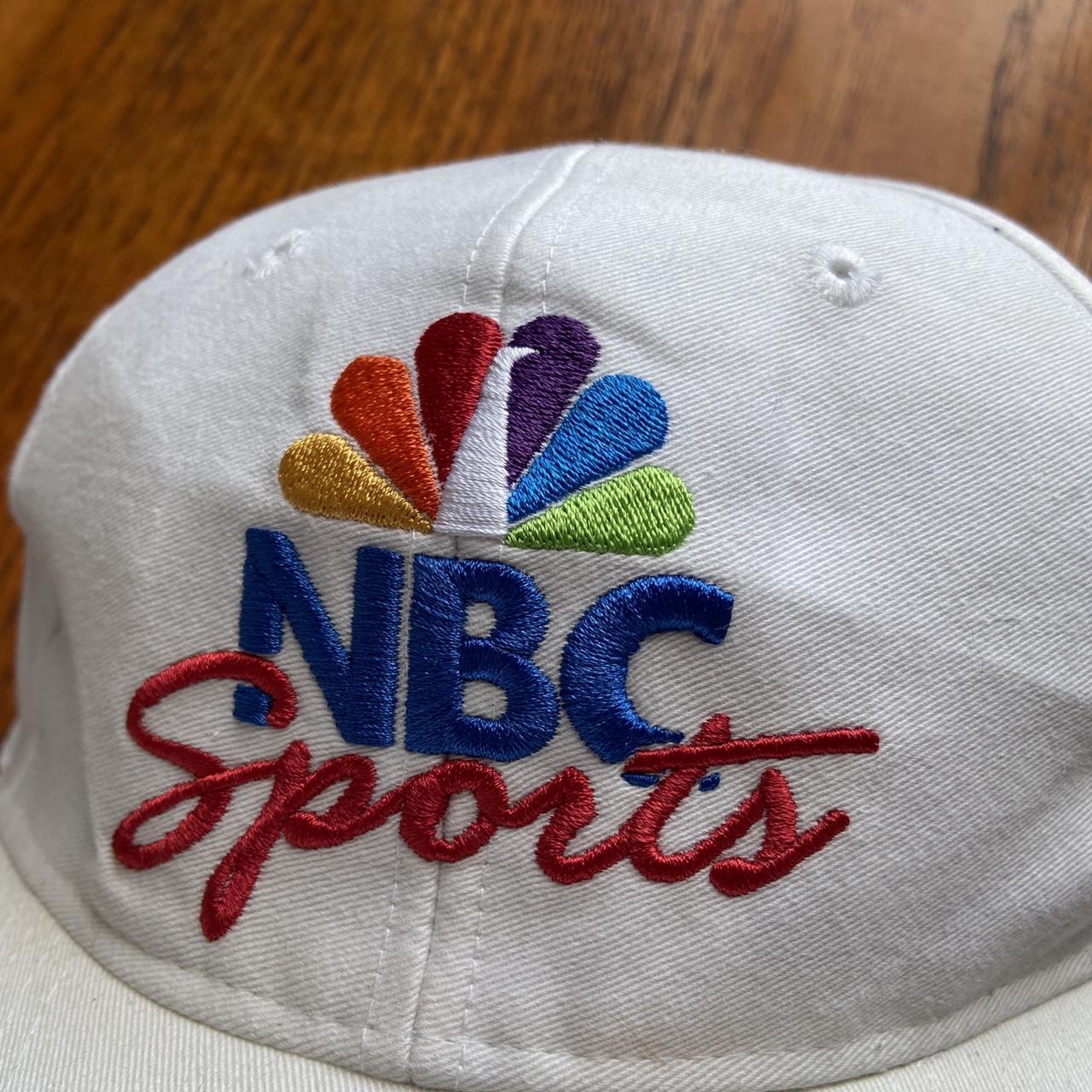 NBC Sports vintage 90s USA white SnapBack cap