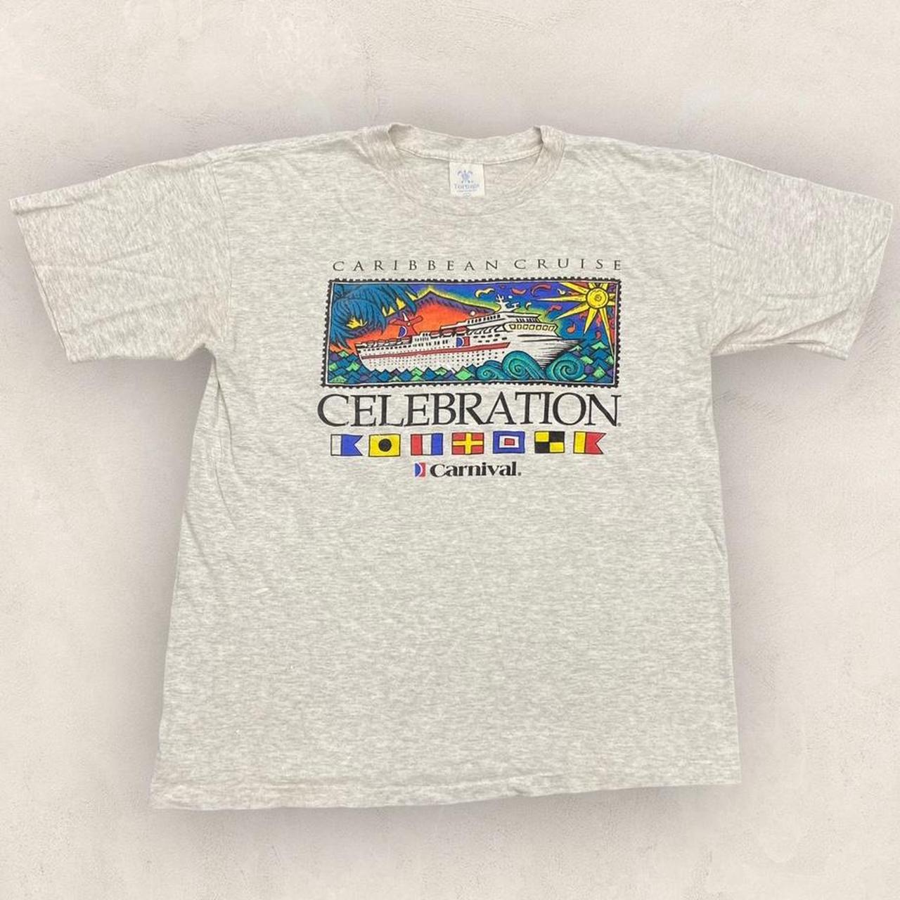 Vintage 90s USA celebration boat Caribbean cruise promotional graphic t-shirt