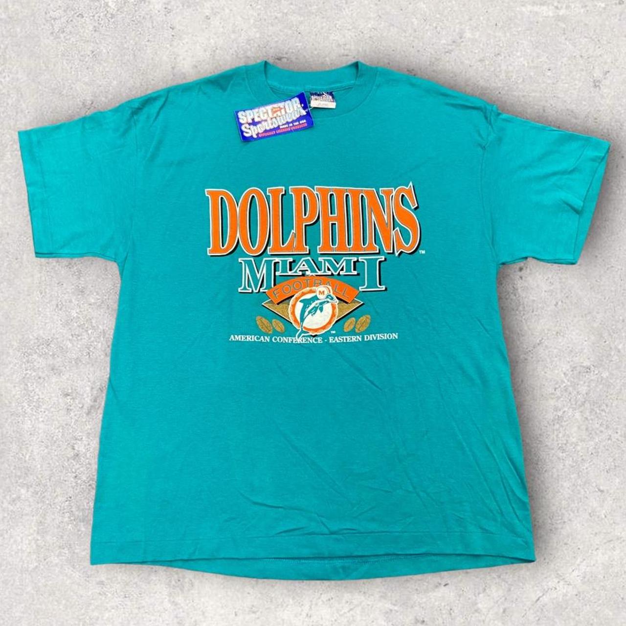 Vintage 90s USA Miami Dolphins NFL American football graphic t-shirt