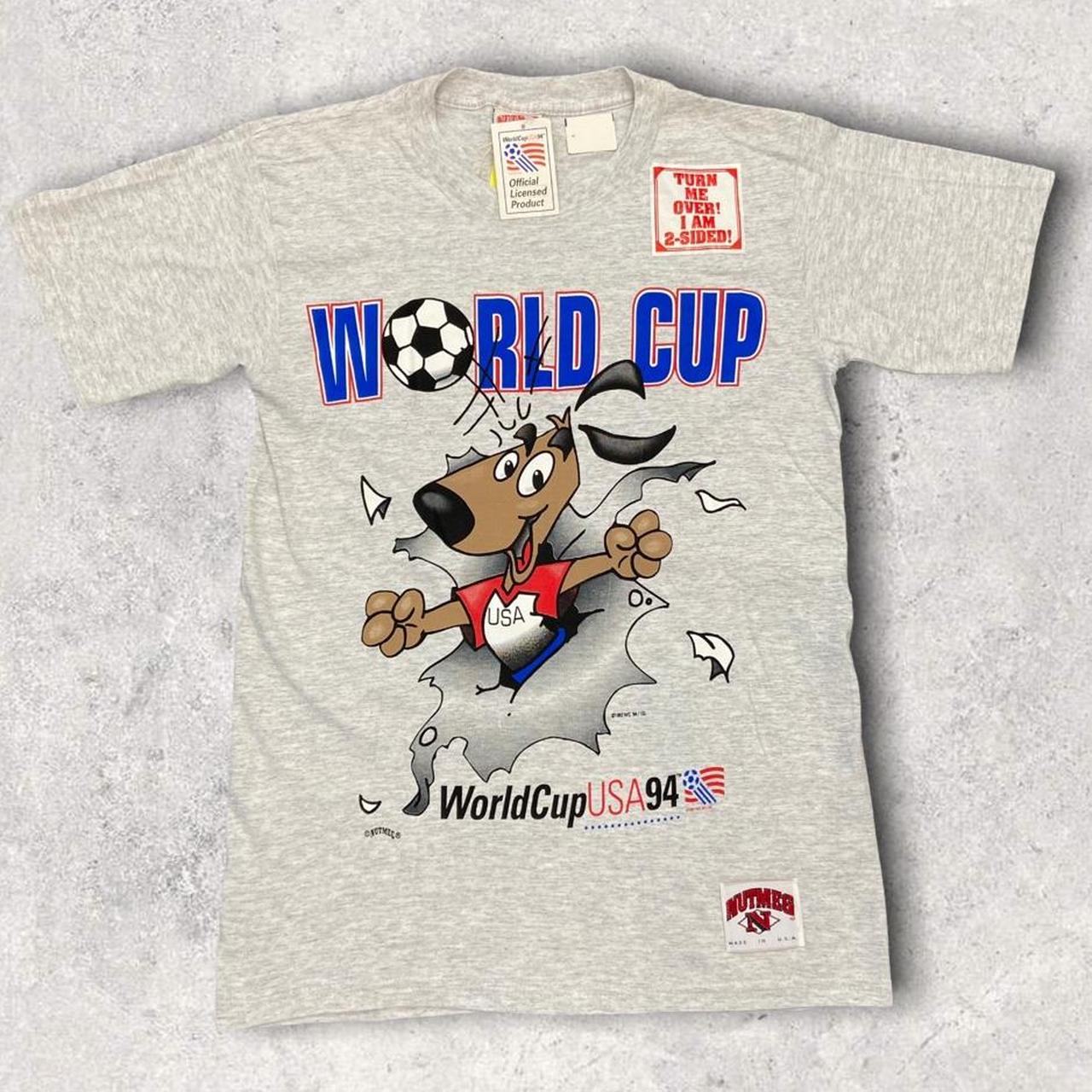 Vintage 90s USA World Cup 94 tournament Dead-stock graphic grey t-shirt