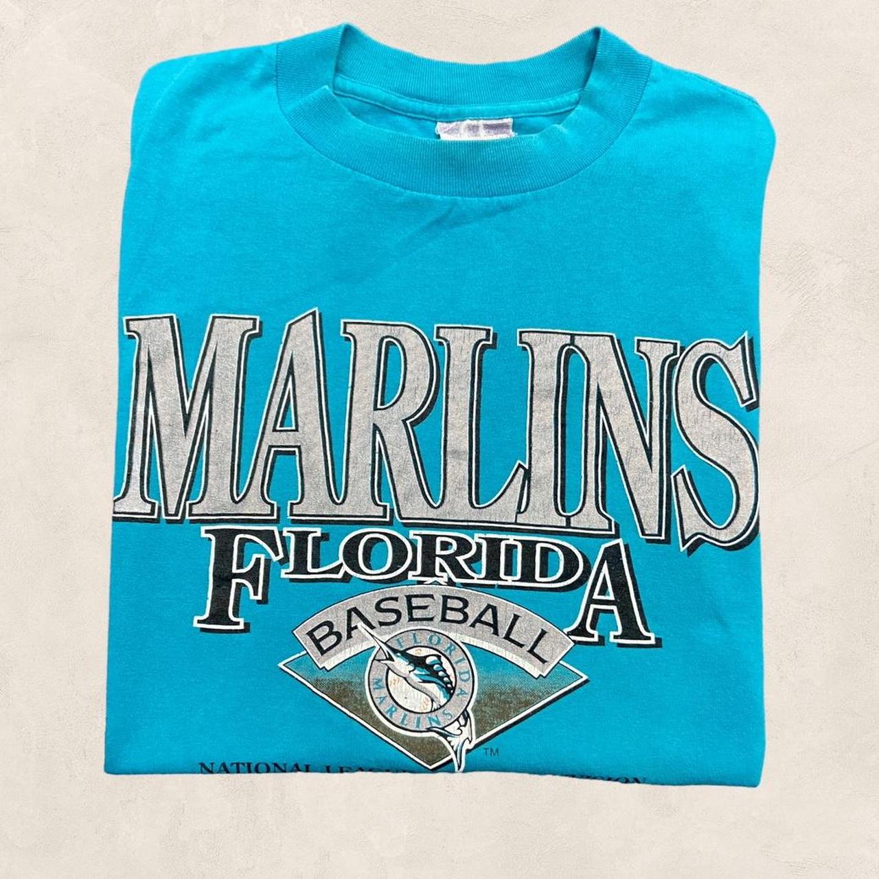 Vintage 90s USA Florida marlins baseball mlb promotional graphic t-shirt