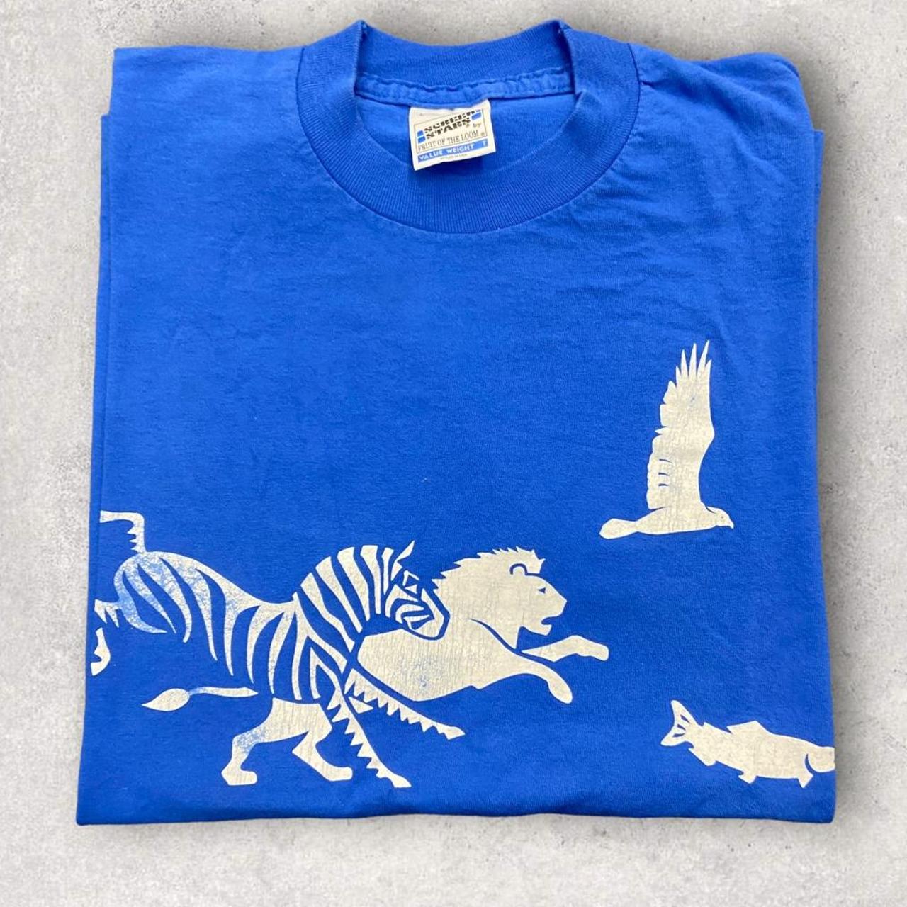 Vintage 90s London zoo conservation in action nature wildlife graphic t-shirt