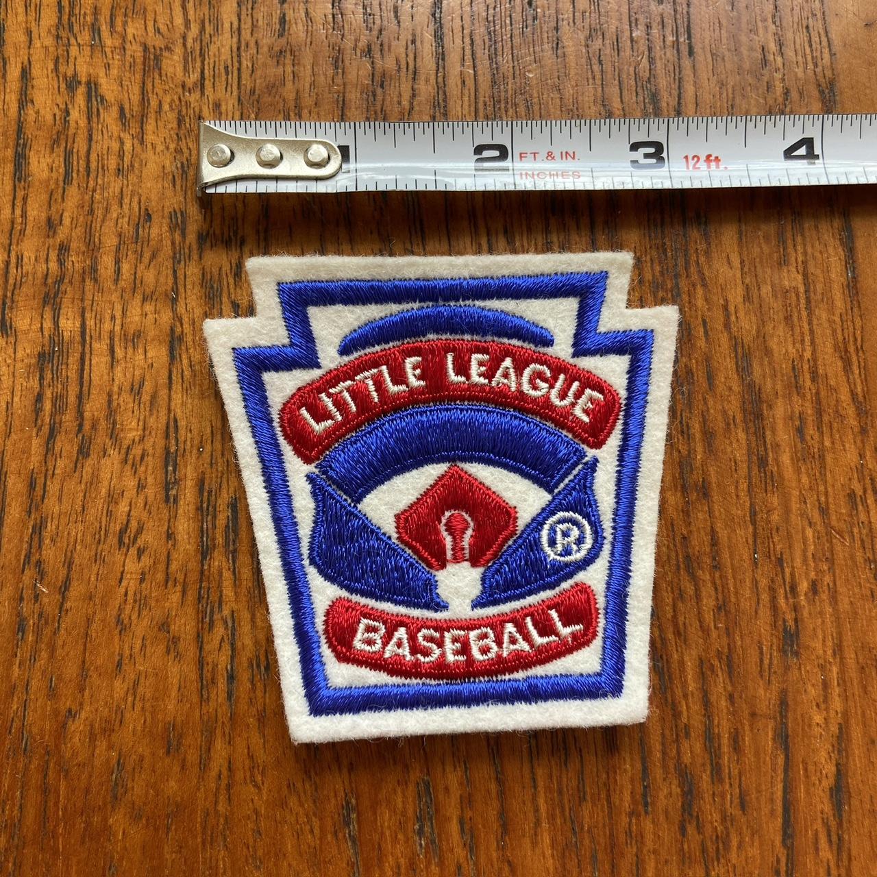 Vintage 80s USA patch little league baseball embroidered sew on badge