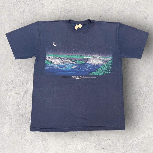 Vintage 90s Niagara Falls waterfall canada promotional graphic t-shirt