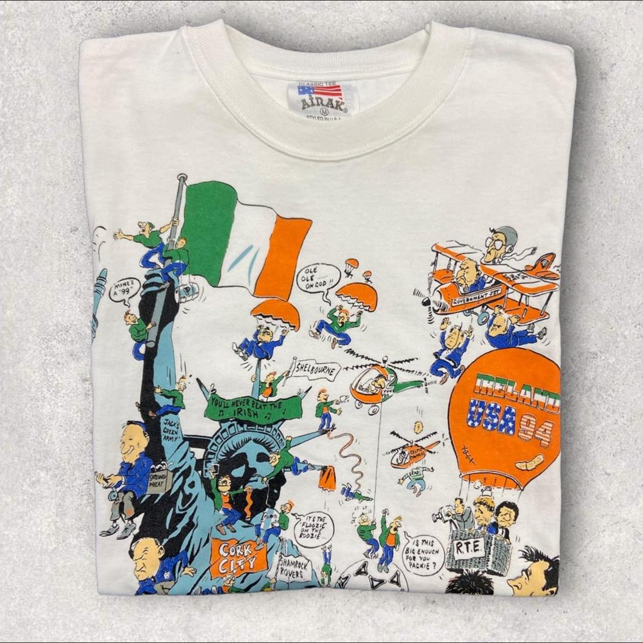 Vintage 90s USA World Cup 94 team Ireland football tournament graphic t-shirt