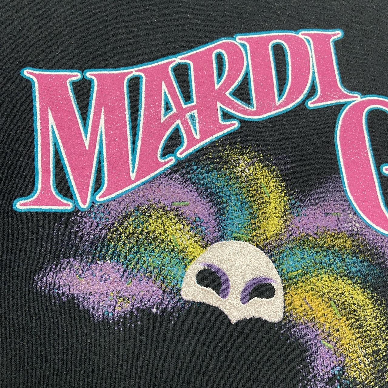 Vintage 90s USA Universal Studios theme park Mardi Gras festival promotional graphic sweatshirt