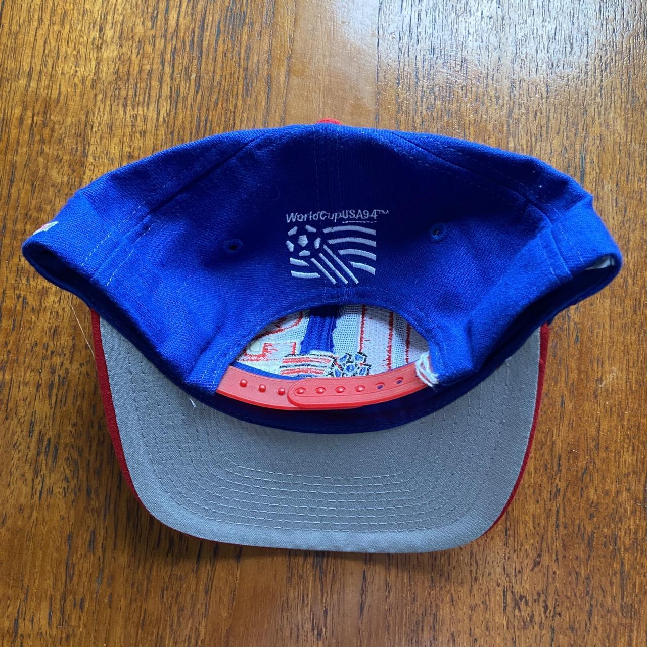 Vintage 90s USA World Cup 94 football tournament graphic blue/red cap