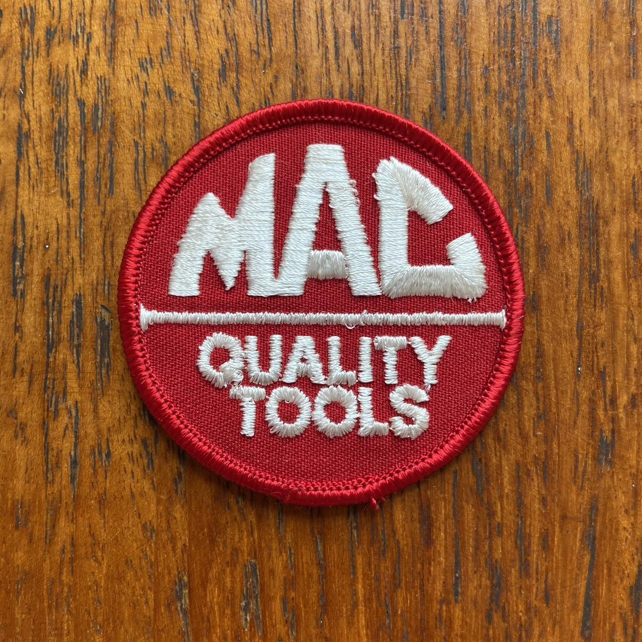 Vintage 80s USA patch Mac Quality Tools embroidered sew on badge