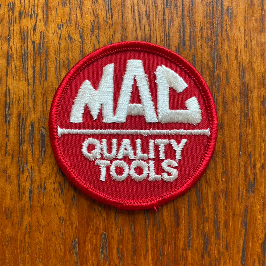 Vintage 80s USA patch Mac Quality Tools embroidered sew on badge