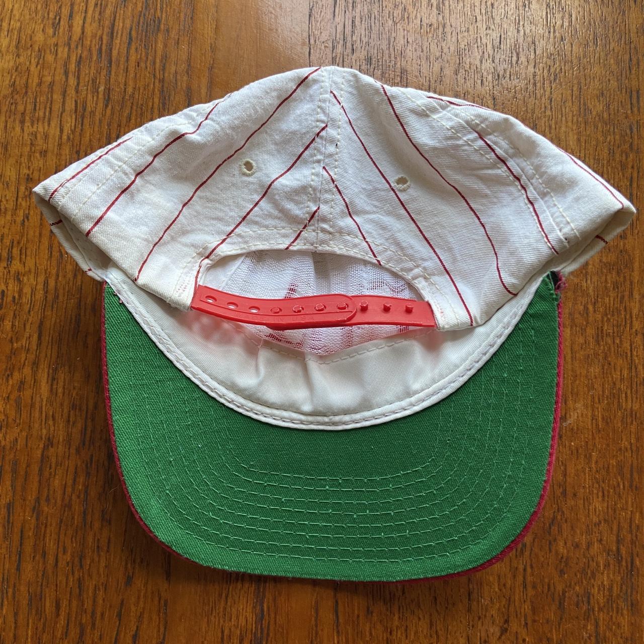 Vintage 90s USA Budweiser beer alcohol embroidered graphic striped cap