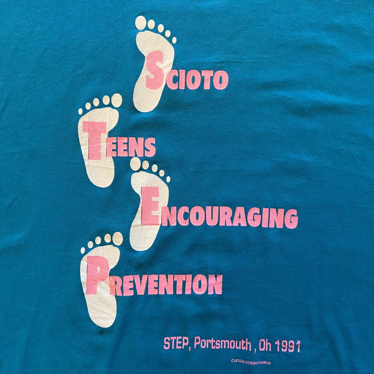 Vintage 90s USA Scioto teens encouraging prevention graphic t-shirt