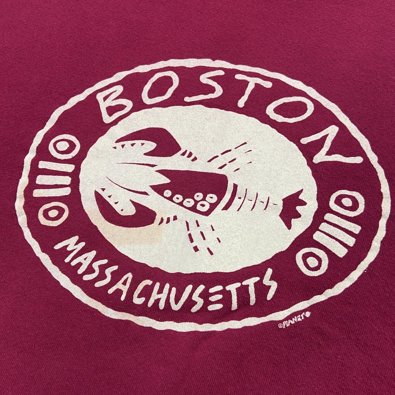 Vintage 90s USA seafood lobster Boston Massachusetts promotional graphic sweatshirt