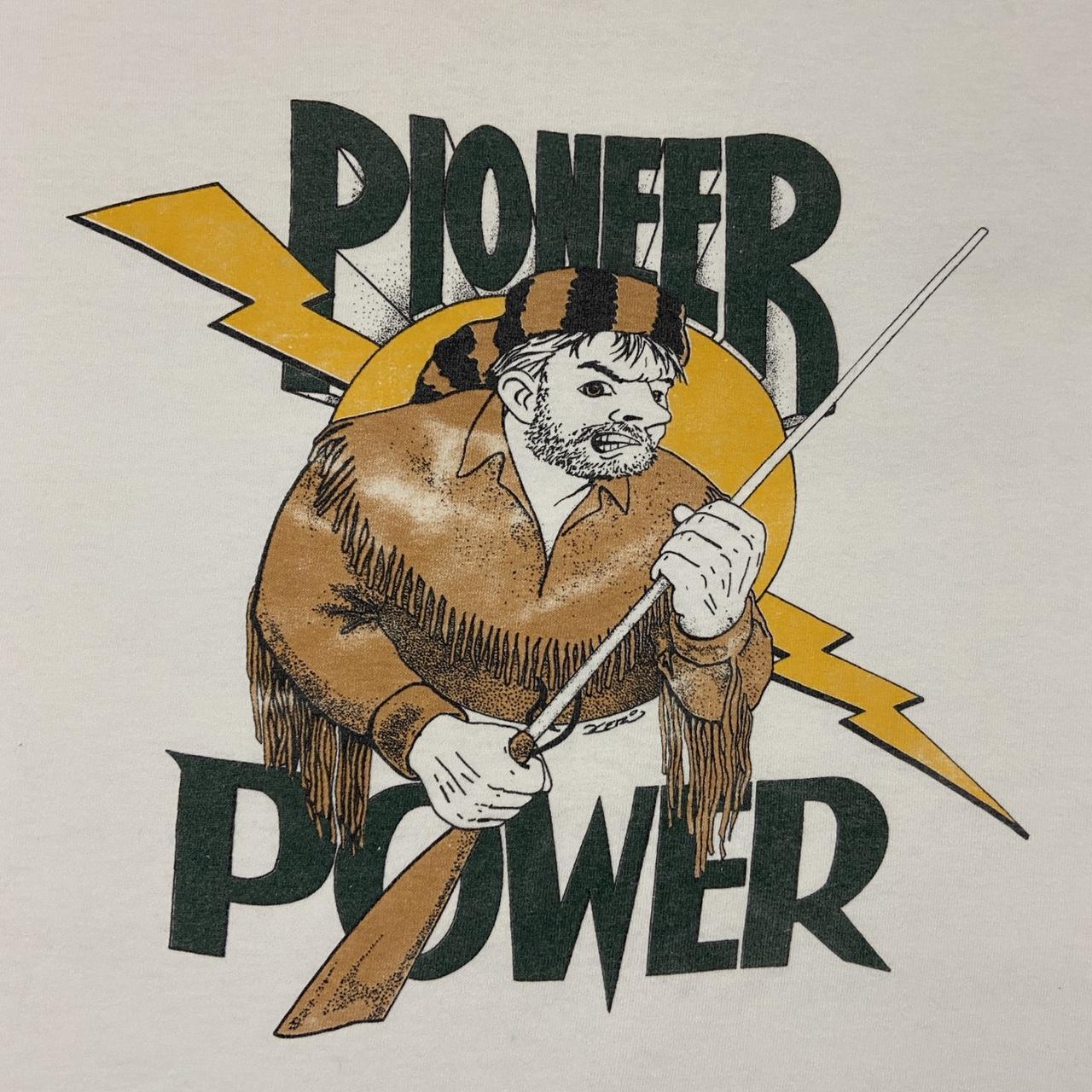 Vintage 90s USA Pioneer Power graphic white t-shirt