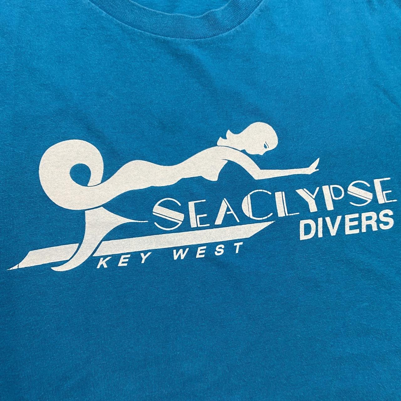 Vintage 90s USA Seaclypse divers key west Florida graphic t-shirt