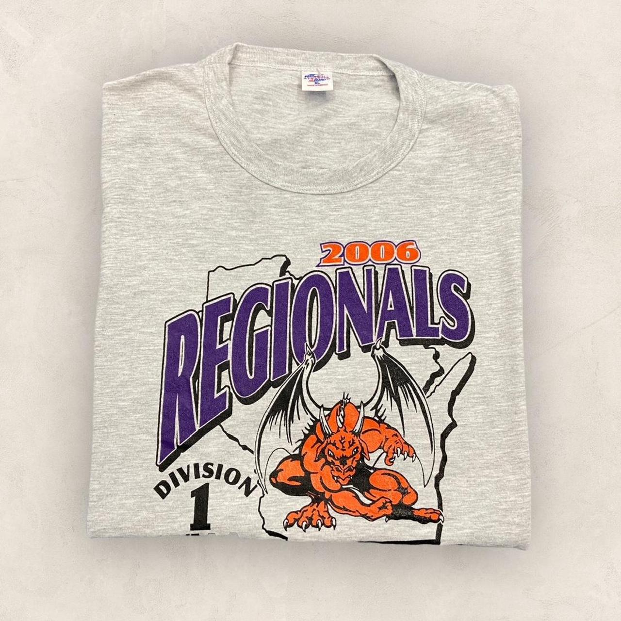 Vintage 2000s Y2K wrestling division one regionals tournament promotional graphic t-shirt