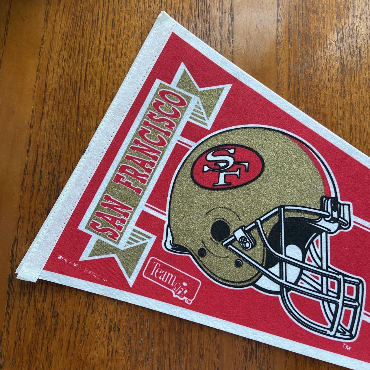 Vintage 90s USA San Francisco 49ers NFL American Football felt pennant