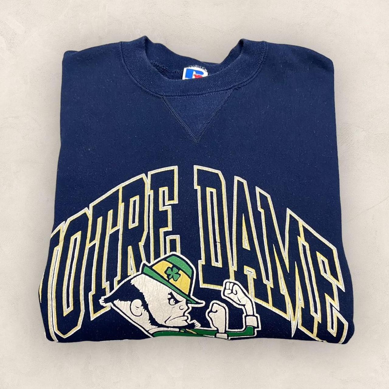 Vintage 90s USA Notre Dame University Indiana fighting Irish varsity promotional graphic sweatshirt