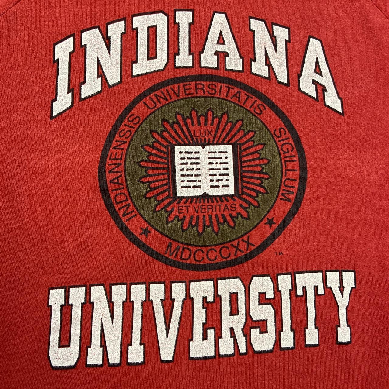 Vintage 90s USA Indiana University varsity Bloomington promotional graphic sweatshirt