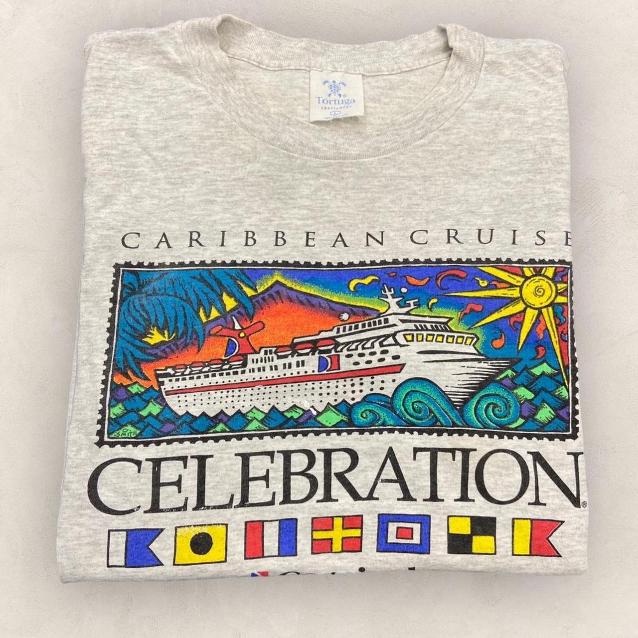 Vintage 90s USA celebration boat Caribbean cruise promotional graphic t-shirt