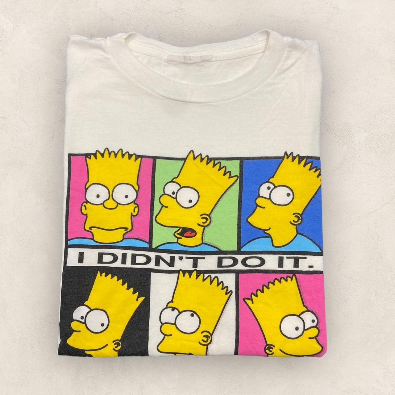 Vintage 90s USA The Simpsons Bart Simpson portraits cartoon promotional graphic t-shirt