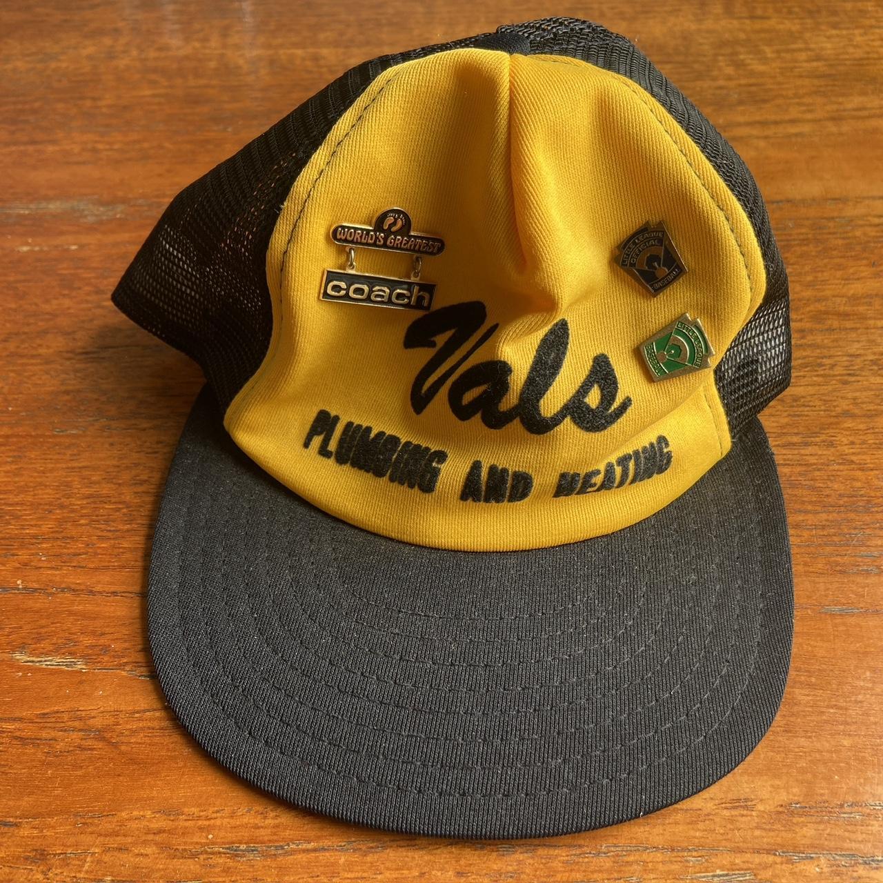 Vintage 90s USA Vals plumbing and heating promotional graphic trucker cap