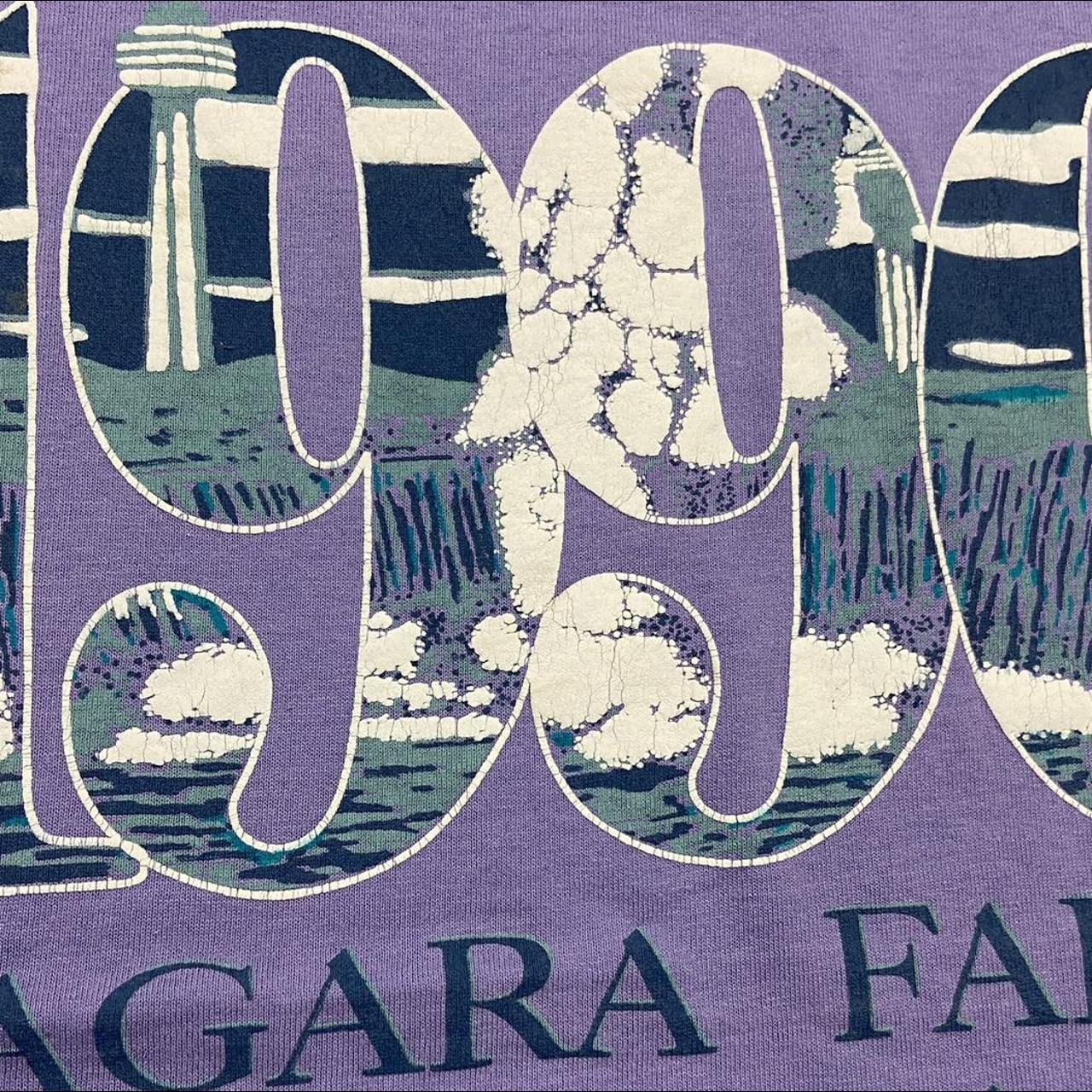 Vintage 90s Niagara Falls Canada Waterfall nature wildlife promotional graphic t-shirt