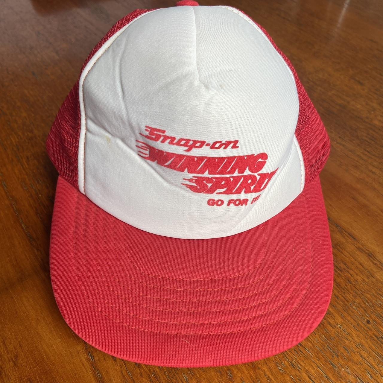 Vintage 90s USA Snap-on tools & equipment slogan promotional graphic trucker cap