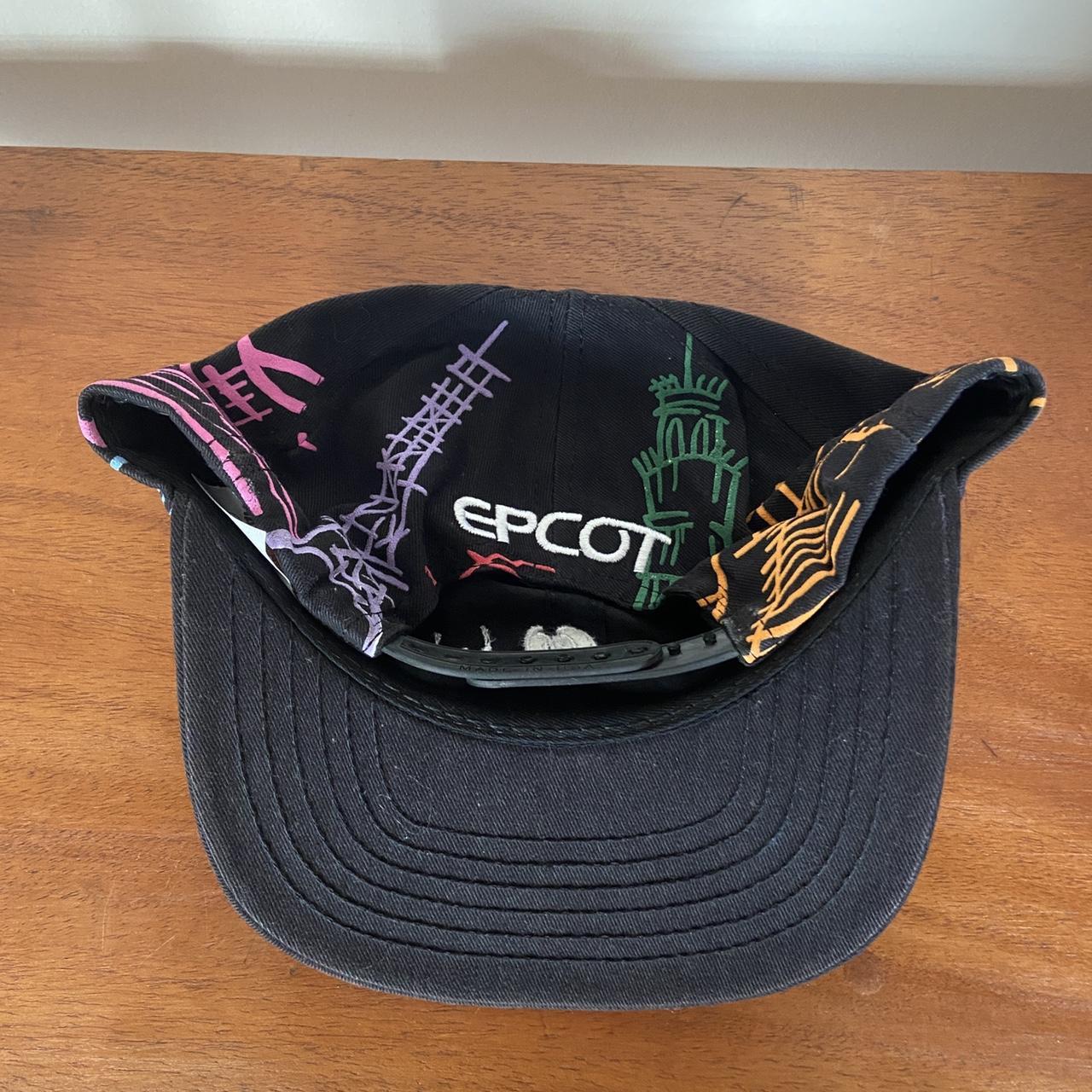 Vintage 90s USA Disneyland Epcot Theme Park ‘Around the world in a day’ black cap