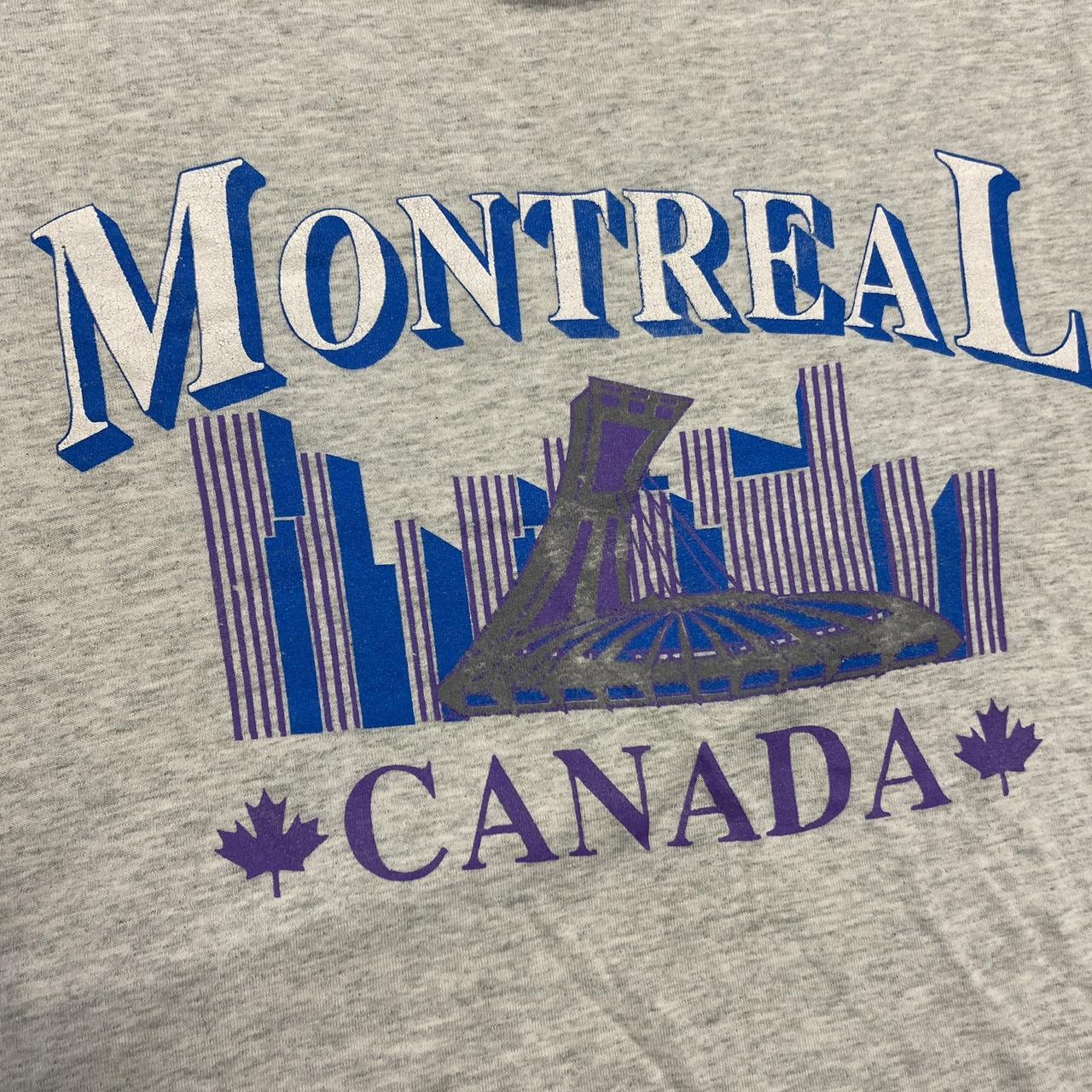 Vintage 90s Montreal Canada city skyline tourist souvenir promotional graphic t-shirt