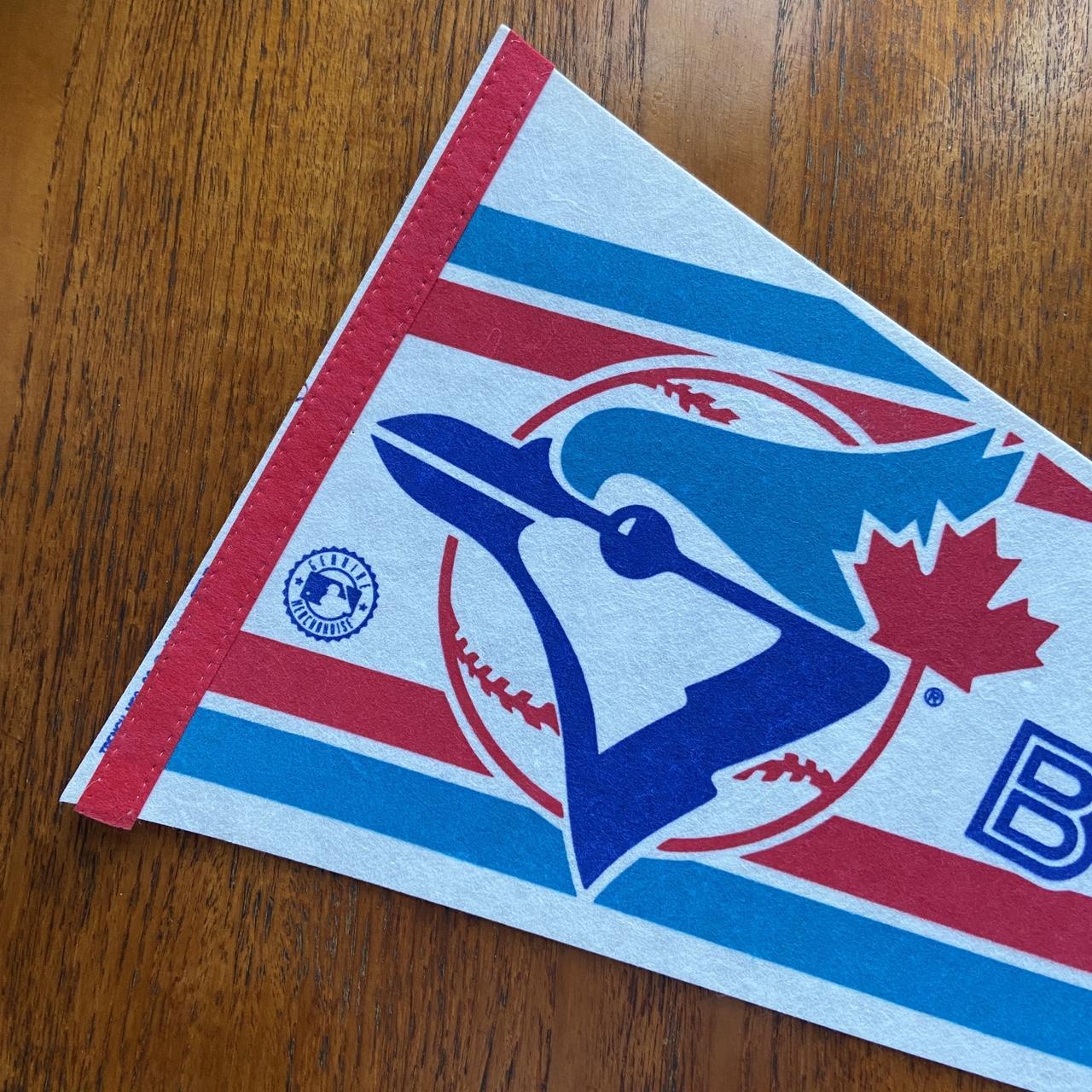 Vintage 90s Canada Toronto Blue Jays MLB Major League Baseball felt pennant