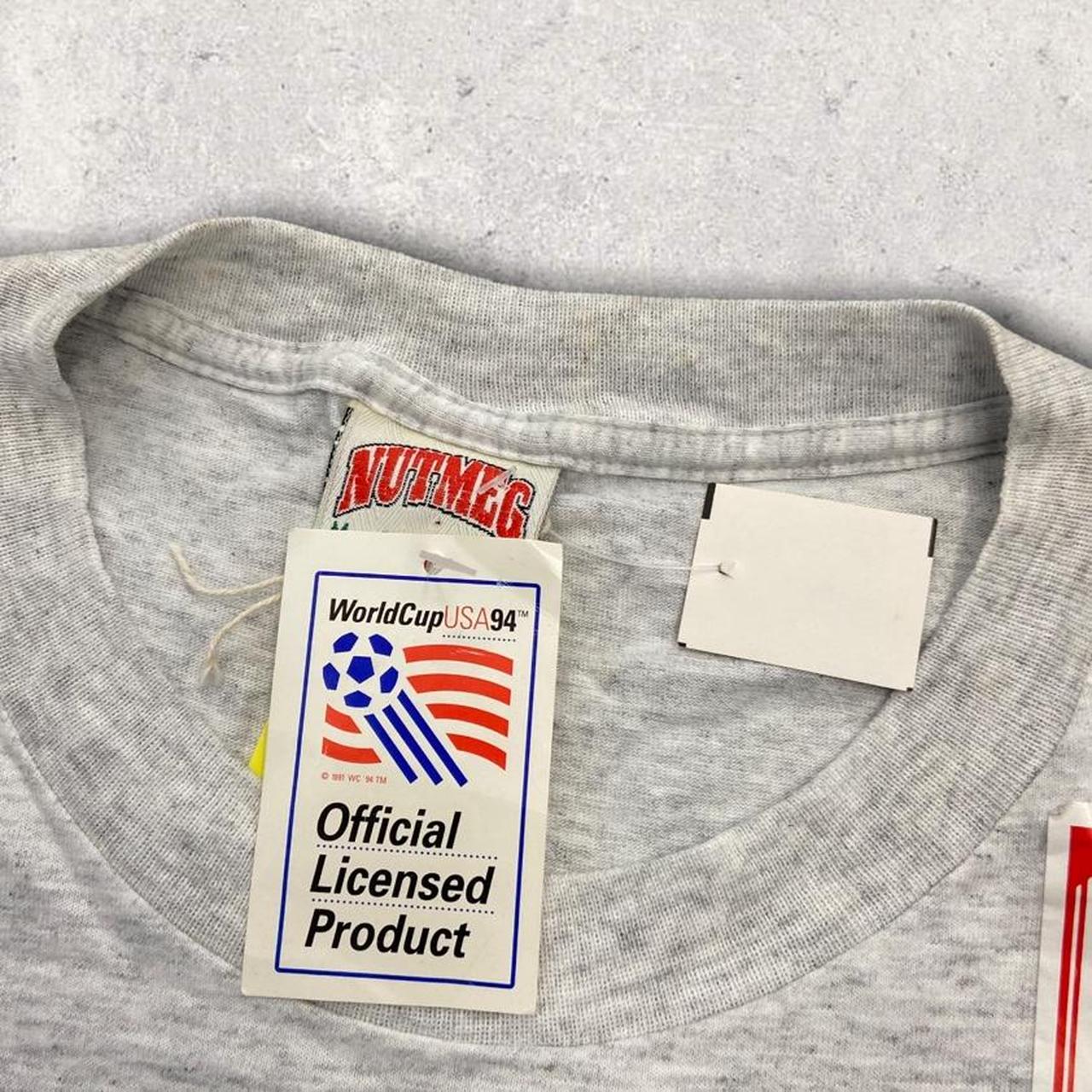 Vintage 90s USA World Cup 94 tournament Dead-stock graphic grey t-shirt