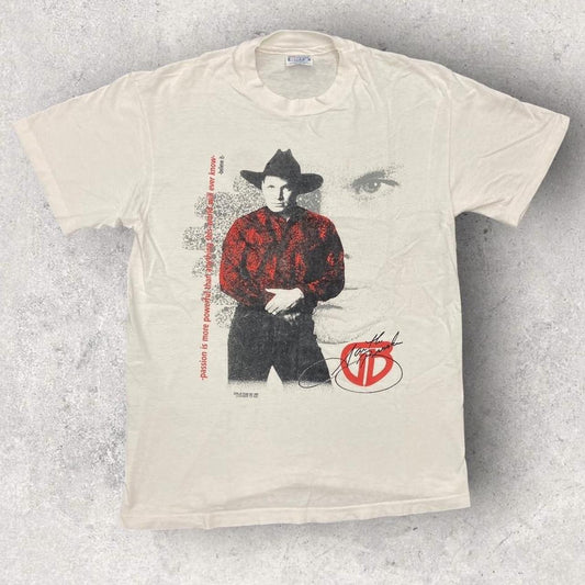 Vintage 90s USA Garth Brooks country western music promotional graphic t-shirt