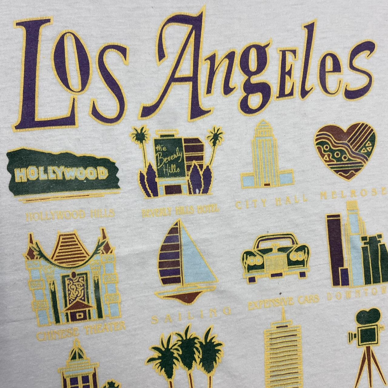 Vintage 90s USA Los Angeles landmarks promotional graphic t-shirt