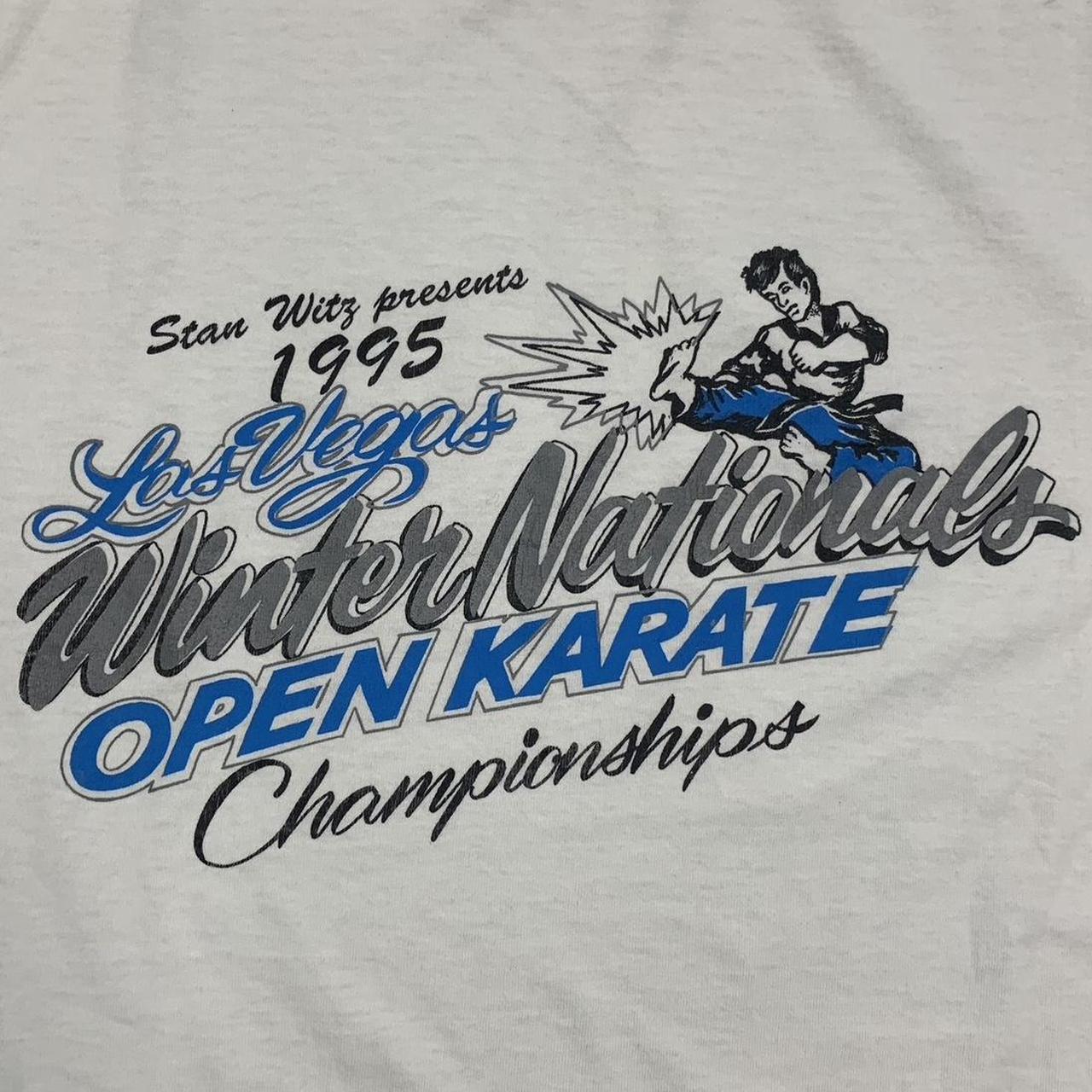 Vintage 90s USA Las Vegas winter nationals karate championships promotional graphic t-shirt