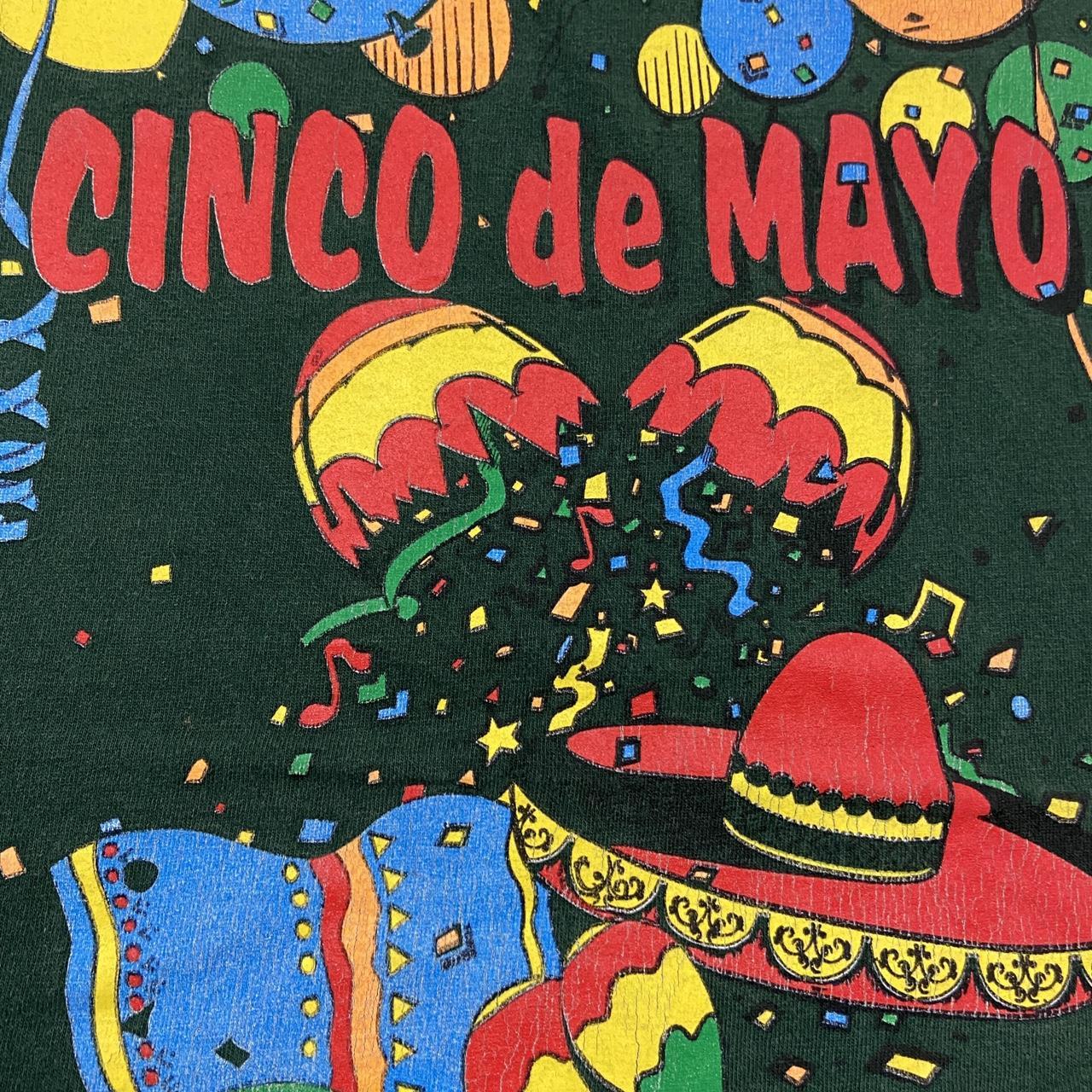 Vintage 90s Cinco de Mayo celebration Mexico public holiday promotional graphic t-shirt