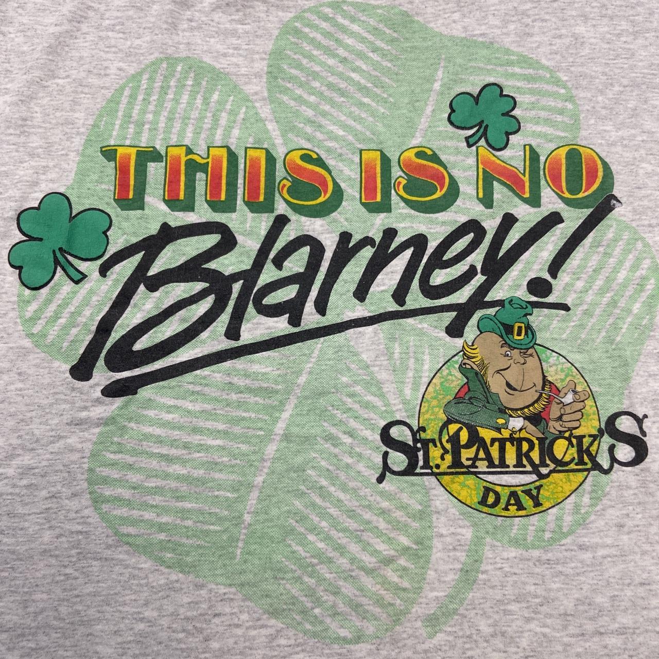 Vintage 90s USA St Patrick’s Day leprechaun ‘this is no blarney’ promotional graphic t-shirt