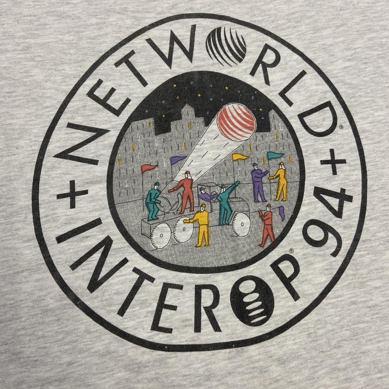 Vintage 90s USA Networld Interop IT world tour promotional graphic t-shirt