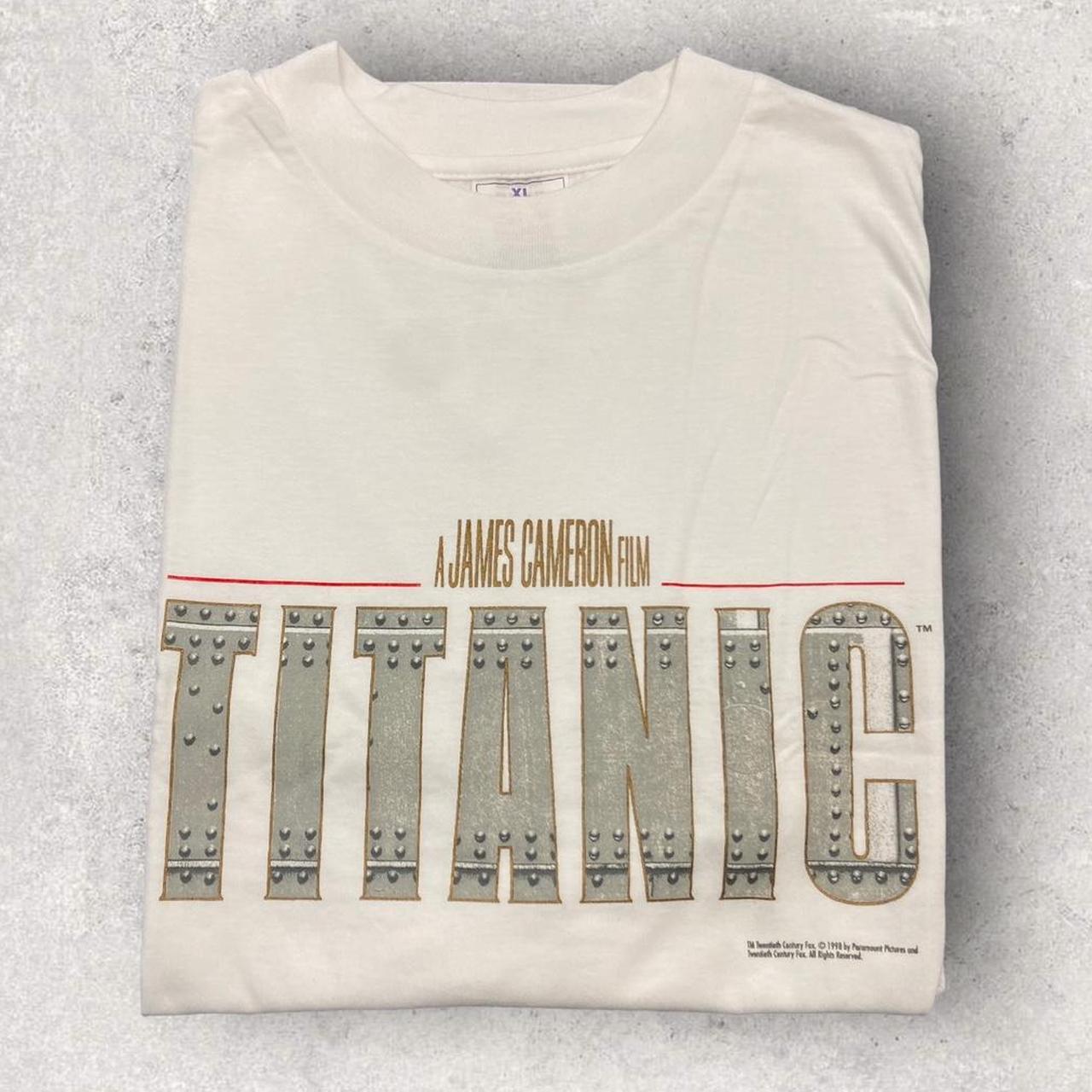 Vintage 90s USA Titanic movie film twentieth century fox promotional graphic t-shirt