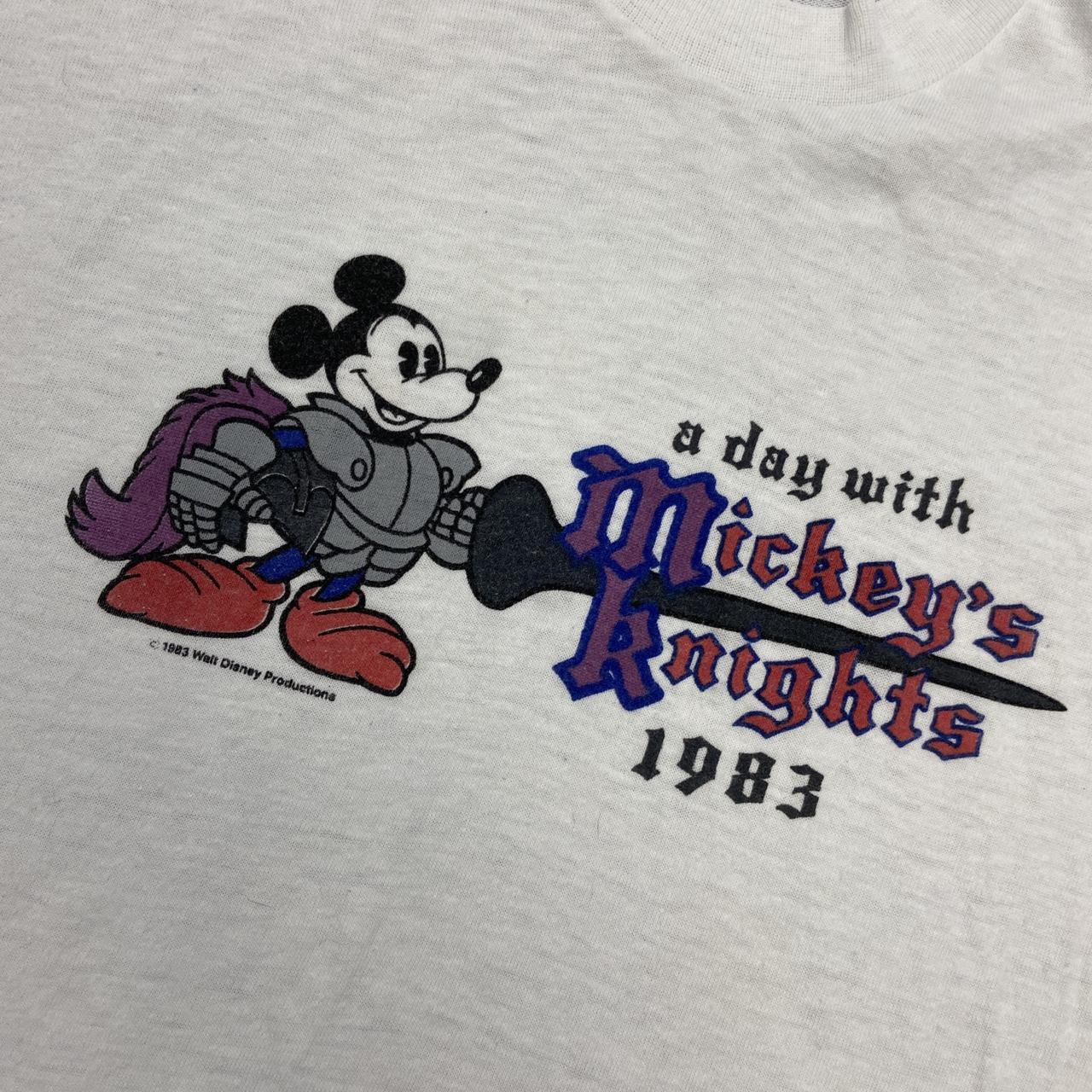 Vintage 80s USA “a day with Mickey’s knights” Mickey Mouse Disney promotional graphic t-shirt