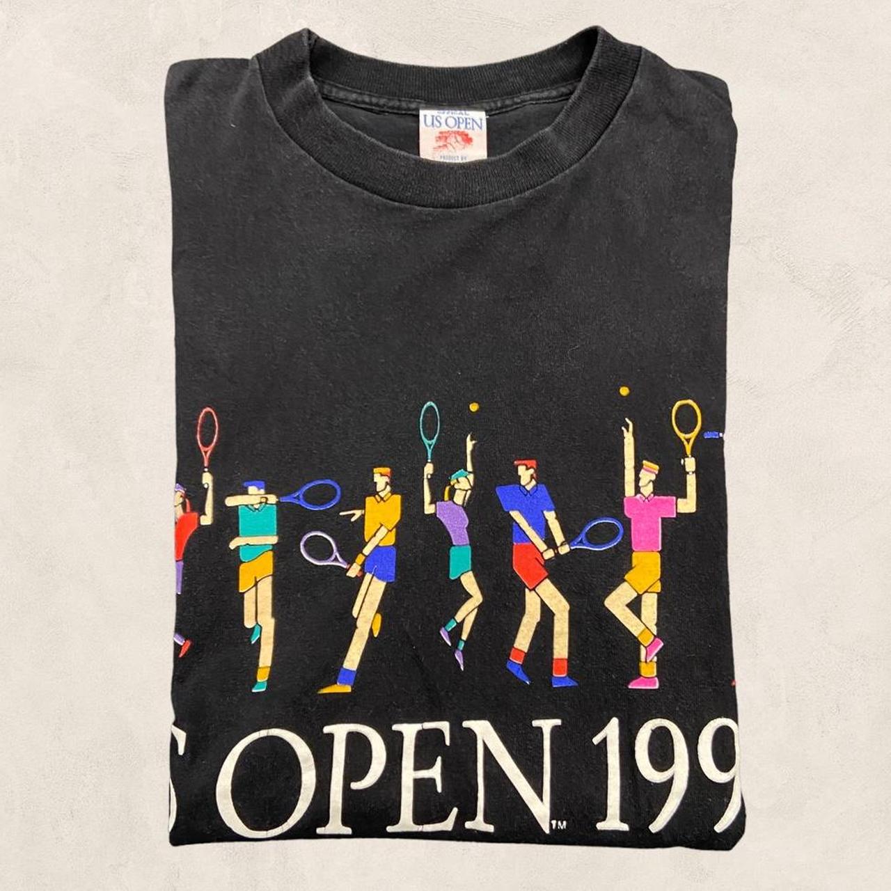 Vintage 90s USA open 1992 tennis major tournament graphic t-shirt