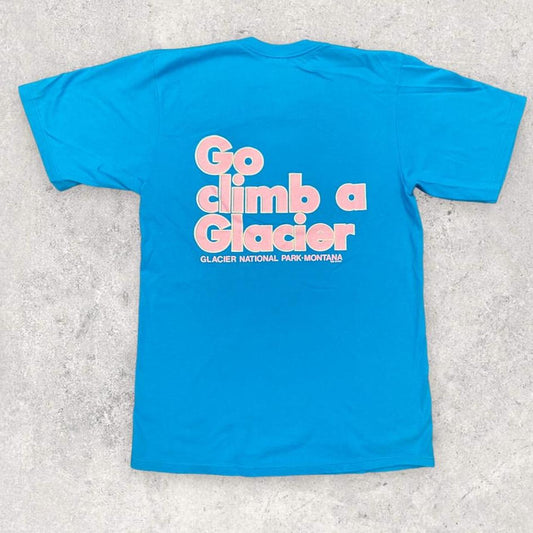 Vintage 80s USA Montana glacier National park “go climb a glacier” graphic vintage t-shirt