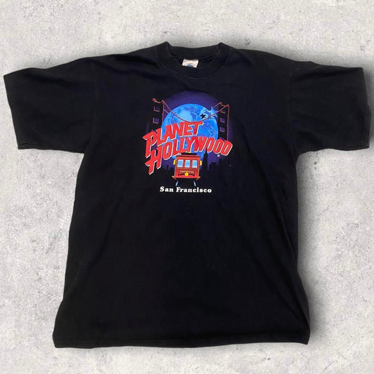 Vintage 90s USA Planet Hollywood San Francisco Black T-Shirt