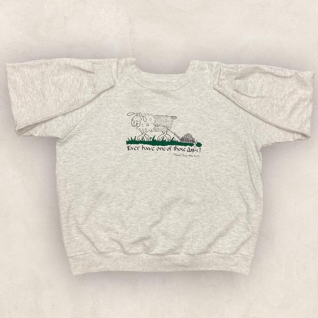 Vintage 90s canada nature sheep humour slogan mahone bay Nova Scotia promotional graphic sweatshirt